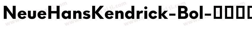 NeueHansKendrick-Bol字体转换