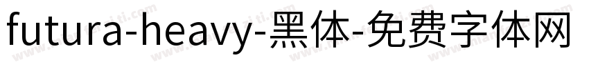 futura-heavy-黑体字体转换