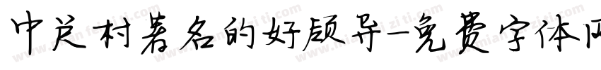 中关村著名的好领导字体转换