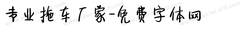 专业拖车厂家字体转换