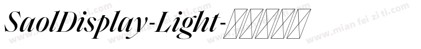 SaolDisplay-Light字体转换