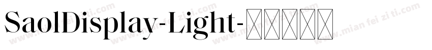 SaolDisplay-Light字体转换