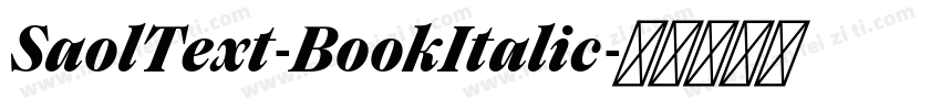 SaolText-BookItalic字体转换