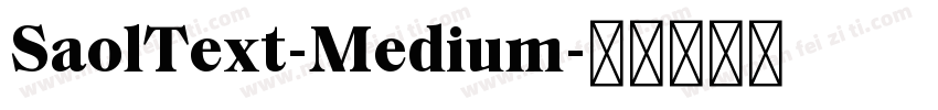 SaolText-Medium字体转换