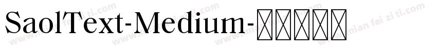 SaolText-Medium字体转换
