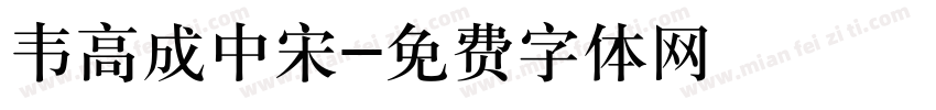 韦高成中宋字体转换