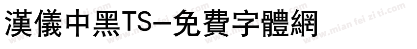 汉仪中黑TS字体转换