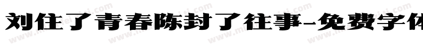 刘住了青春陈封了往事字体转换