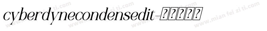 cyberdynecondensedit字体转换