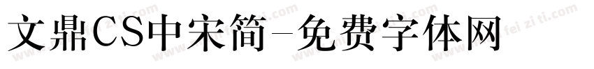 文鼎CS中宋简字体转换