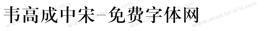 韦高成中宋字体转换