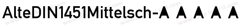 AlteDIN1451Mittelsch字体转换