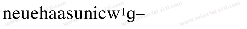 neuehaasunicw1g字体转换