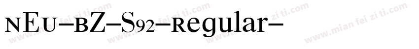 NEU-BZ-S92-Regular字体转换