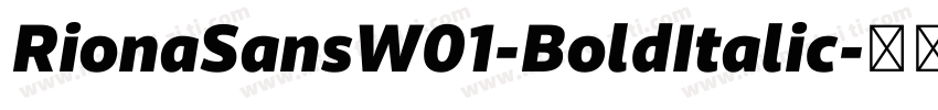 RionaSansW01-BoldItalic字体转换