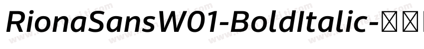 RionaSansW01-BoldItalic字体转换