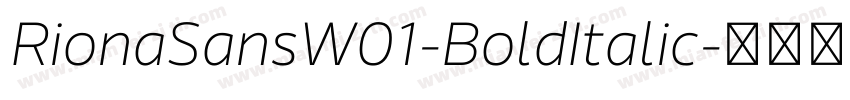 RionaSansW01-BoldItalic字体转换