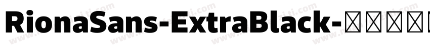 RionaSans-ExtraBlack字体转换