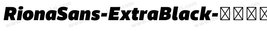 RionaSans-ExtraBlack字体转换
