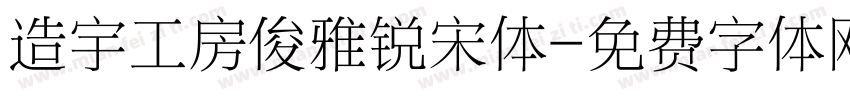 造宇工房俊雅锐宋体字体转换