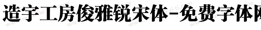 造宇工房俊雅锐宋体字体转换