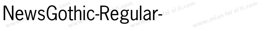 NewsGothic-Regular字体转换