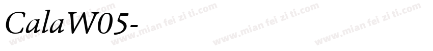 CalaW05字体转换