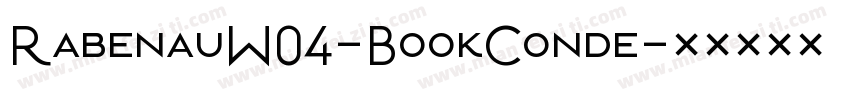 RabenauW04-BookConde字体转换