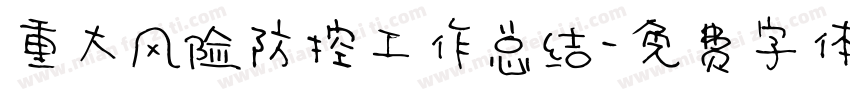 重大风险防控工作总结字体转换