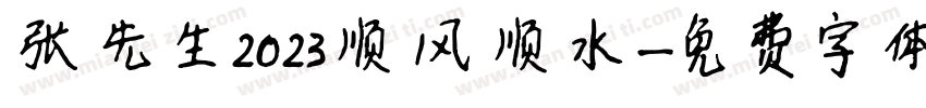 张先生2023顺风顺水字体转换