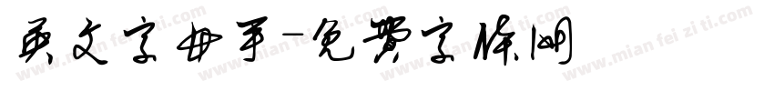 英文字母手字体转换