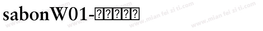 sabonW01字体转换