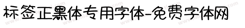 标签正黑体专用字体字体转换