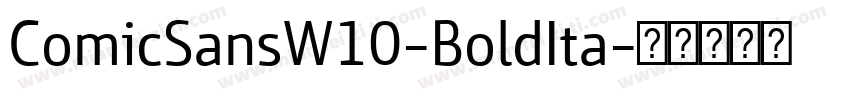 ComicSansW10-BoldIta字体转换