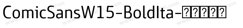 ComicSansW15-BoldIta字体转换