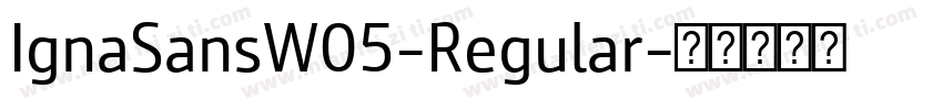 IgnaSansW05-Regular字体转换
