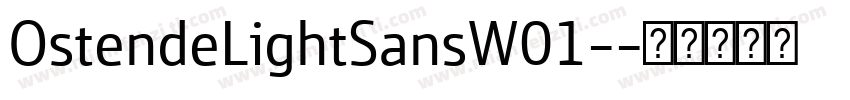 OstendeLightSansW01-字体转换