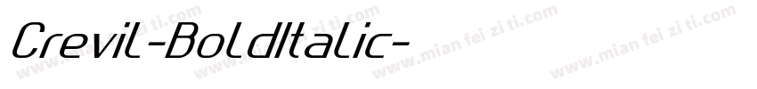 Crevil-BoldItalic字体转换