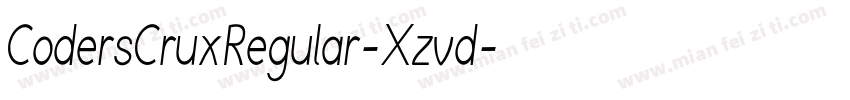 CodersCruxRegular-Xzvd字体转换