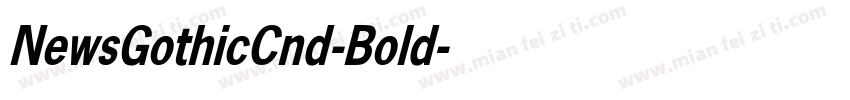 NewsGothicCnd-Bold字体转换