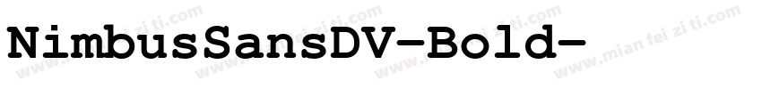 NimbusSansDV-Bold字体转换