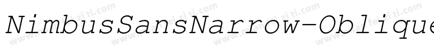 NimbusSansNarrow-Oblique字体转换