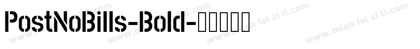 PostNoBills-Bold字体转换