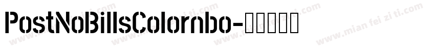 PostNoBillsColornbo字体转换