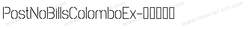 PostNoBillsColomboEx字体转换