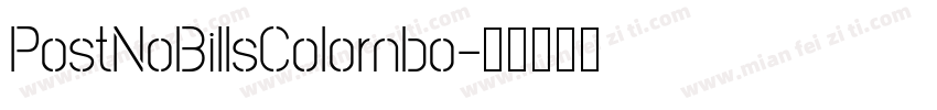 PostNoBillsColornbo字体转换