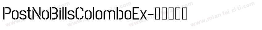 PostNoBillsColomboEx字体转换