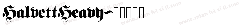 HalvettHeavy字体转换