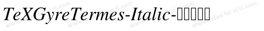 TeXGyreTermes-Italic字体转换