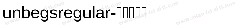 unbegsregular字体转换
